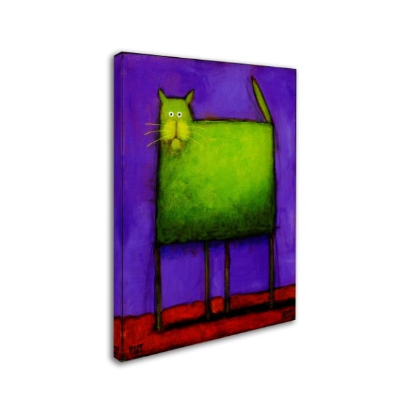 Daniel Patrick Kessler 'Green Trouble ' Canvas Art,14x19